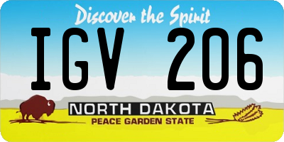 ND license plate IGV206