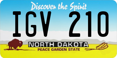 ND license plate IGV210