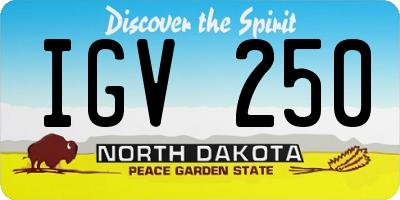 ND license plate IGV250