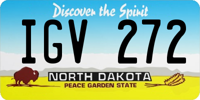 ND license plate IGV272