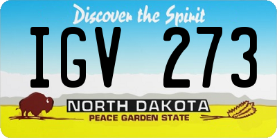 ND license plate IGV273