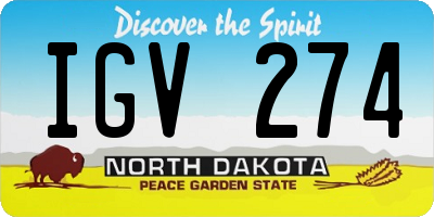 ND license plate IGV274
