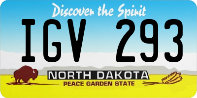 ND license plate IGV293