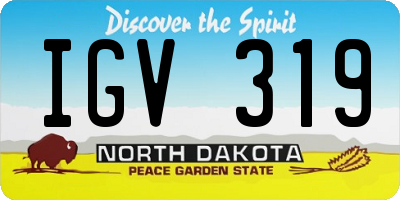 ND license plate IGV319