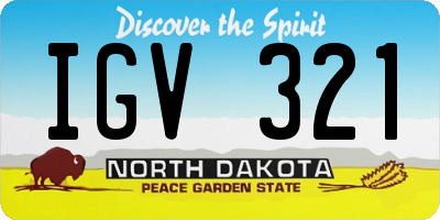 ND license plate IGV321