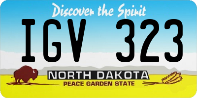 ND license plate IGV323