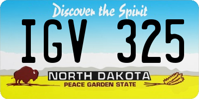ND license plate IGV325
