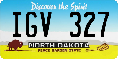 ND license plate IGV327