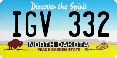 ND license plate IGV332
