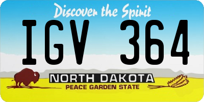 ND license plate IGV364