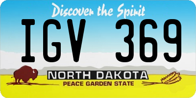 ND license plate IGV369