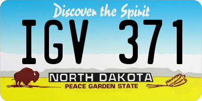 ND license plate IGV371
