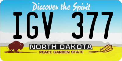 ND license plate IGV377