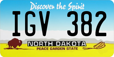 ND license plate IGV382