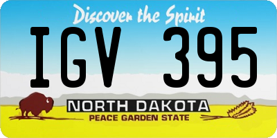 ND license plate IGV395