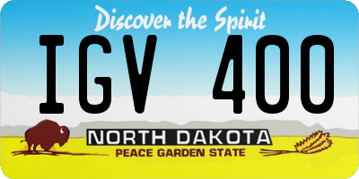 ND license plate IGV400
