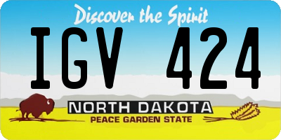 ND license plate IGV424