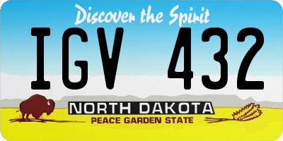 ND license plate IGV432