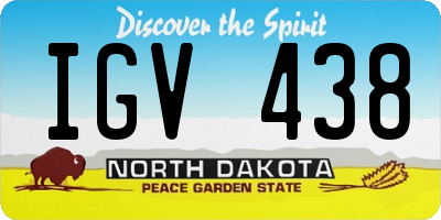 ND license plate IGV438