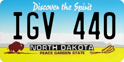 ND license plate IGV440