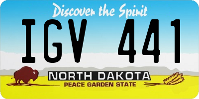 ND license plate IGV441