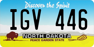 ND license plate IGV446
