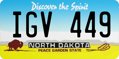 ND license plate IGV449