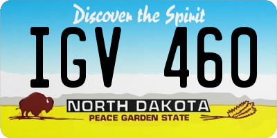 ND license plate IGV460