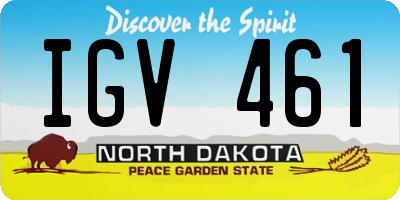 ND license plate IGV461