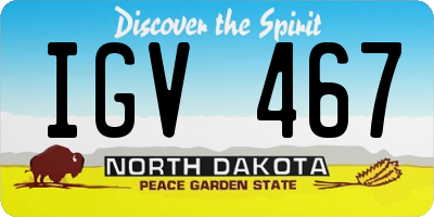 ND license plate IGV467