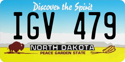 ND license plate IGV479