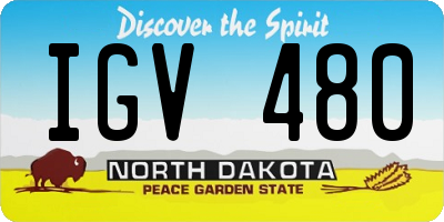 ND license plate IGV480