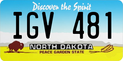 ND license plate IGV481