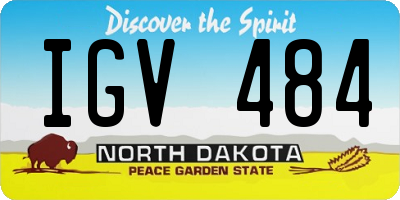 ND license plate IGV484