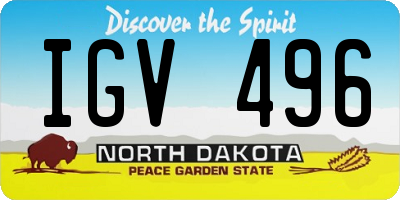 ND license plate IGV496