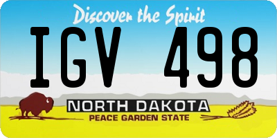 ND license plate IGV498