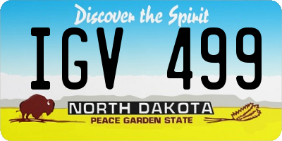ND license plate IGV499