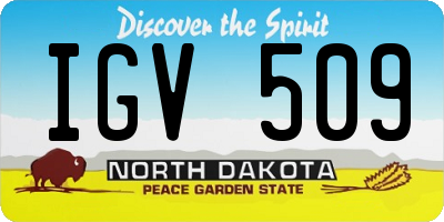 ND license plate IGV509