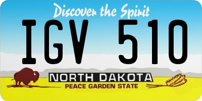 ND license plate IGV510