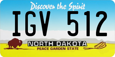 ND license plate IGV512