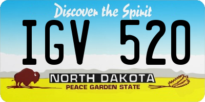 ND license plate IGV520