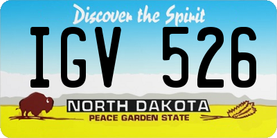 ND license plate IGV526