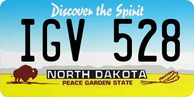 ND license plate IGV528