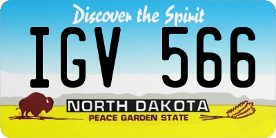 ND license plate IGV566