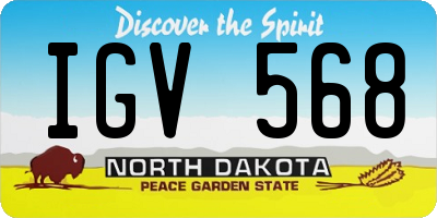 ND license plate IGV568