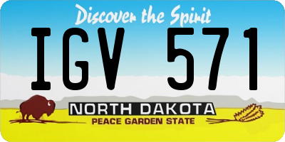 ND license plate IGV571