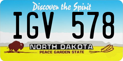 ND license plate IGV578