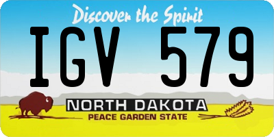 ND license plate IGV579