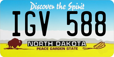 ND license plate IGV588