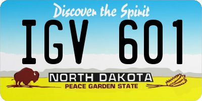 ND license plate IGV601